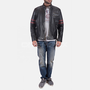 100% Material de cuero de manga larga ropa de calle profesional gran oferta Hombres Nuevo diseño chaqueta de cuero chaqueta de calle para hombre - Product Image 2