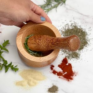 ชุดครกและสากไม้มะพร้าวธรรมชาติคุณภาพสูง ราคาถูก ครกไม้มะพร้าวพร้อมสาก - Product Image 4