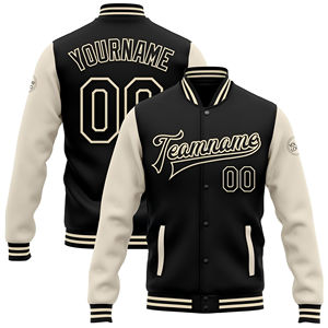 Chaqueta universitaria personalizada para hombre Diseño transpirable Nombre del equipo personalizado Número Logotipo OEM Bordado Puff Método de impresión Letra - Product Image 2