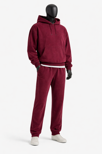 Conjunto de Chándal de Terciopelo Personalizado para Hombre, Sudadera con Capucha y Pantalones Jogger, Chándales Extra Grandes de Algodón Grueso, Mezcla de Algodón y Poliéster - Product Image 3