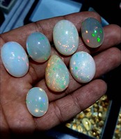 Magnifiques opales naturelles mexicaines multi-cabochons, pierres précieuses certifiées IGI, MANGALMAY, pour la fabrication de bijoux, diamètre du trou