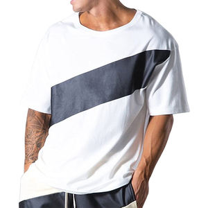 T-shirt surdimensionné 100% coton pour homme, impression personnalisée de Logo, t-shirt uni, vente en gros - Product Image 1
