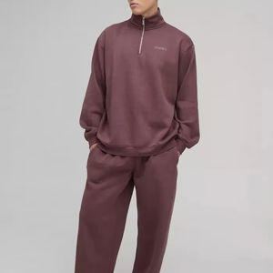 ชุดวอร์มแบบสวมศีรษะมีซิปทรงบ็อกซี่สำหรับผู้ชายชุดวอร์มใส่สบายระบายอากาศได้ดี - Product Image 1