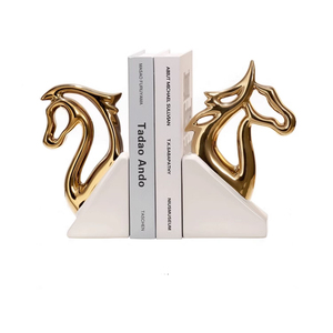 Sujetalibros de Cerámica Hechos a Mano en Color Amarillo, Diseño <span class=keywords><strong>Minimalista</strong></span>, Decoración para Mesa de Salón, Navidad y Hogar - Product Image 6