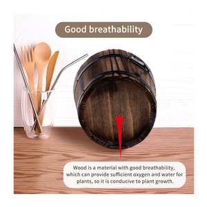 4 Sizes <b>Wooden</b> Bucket Barrel <b>Garden</b> <b>Planters</b> Set High Quality <b>Garden</b> Furniture Supplied From Vietnam to Wholesalers Worldwide - Product Image 5