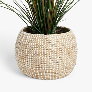 Macetas de paja extragrandes, macetas tejidas de hierba marina de primera calidad, soporte para plantas de hierba marina natural, cesta - Product Image 6