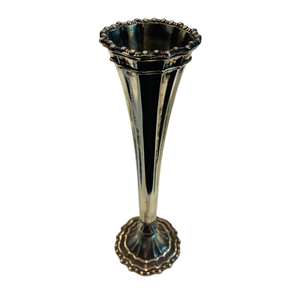Vases à fleurs en argent élégants de style trompette, vases à fleurs en relief de style Art Nouveau, accessoires de décoration d'intérieur à bon prix - Product Image 6