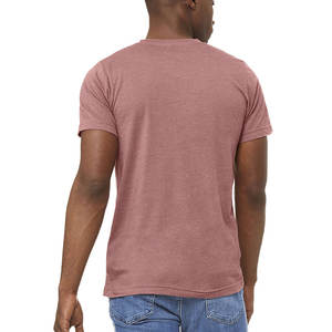 T-shirts personnalisés en gros pour hommes et femmes, en coton, imprimés, t-shirts en coton uni, t-shirts imprimés avec col rond en V - Product Image 3