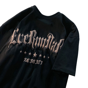 T-shirt 100% coton personnalisé pour hommes impression 3d mousse à manches courtes haute qualité pour hommes coupe ample impression 3d bouffante T-shirt - Product Image 1