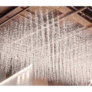 Guirlandes lumineuses LED en forme de rideau, blanc chaud, lumières féériques en forme de glaçons, imperméables pour l'intérieur et l'extérieur, décoration de plafond et de fête de mariage - Product Image 1