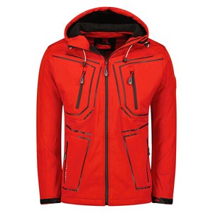 Chaqueta con capucha y cremallera Softshell de poliéster para hombre de alta calidad, chaqueta deportiva impermeable con estilo y logotipo personalizado - Product Image 2