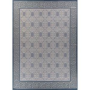 พรมขนสัตว์ทอลายเรียบ Alhambra รุ่น ADWL-13209 สีเทาและดำ ลายเรขาคณิต สำหรับใช้ในบ้าน - Product Image 1