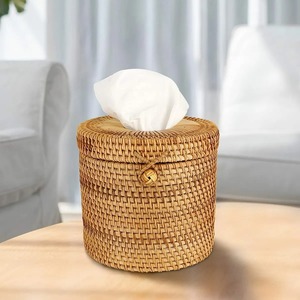 Récipient de tissage de couverture de porte-mouchoirs en papier moderne et durable fait à la main avec logo personnalisé naturel pour la maison hôtel restaurant vente en gros - Product Image 2