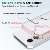 Étui de protection pour téléphone en matériau composite hybride TPU+PC haute transparence, anti-chute, résistant aux chocs, pour 16 Pro/Pro Max/Plus