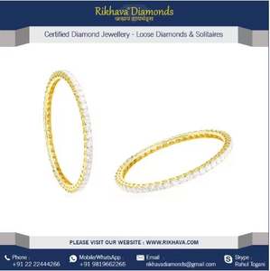 Rikhava สร้อยข้อมือเพชรและกำไลทองสำหรับผู้หญิงหมั้นงานครบรอบแต่งงานปาร์ตี้หรือของขวัญ - Product Image 2