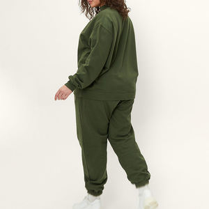 Premium Quality Heavy-<b>Weight</b> Casual <b>Women's</b> Sweat Suits Custom Color Winter Breathable Quick Dry 100% Cotton Long <b>Set</b> Solid - Product Image 2