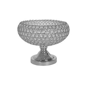 Centro de Mesa Decorativo de Lujo para Bodas, con Base de Metal Plateado Shah, 300 Cuentas de Cristal, Tamaño Personalizado - Product Image 4