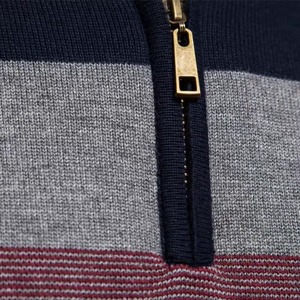 Hot Selling Plus Size Men's Half Zip <b>Sweatshirts</b> Breathable Zip Fleece Vintage Style Solid Pattern Washed Techniques Wholesale - Product Image 4