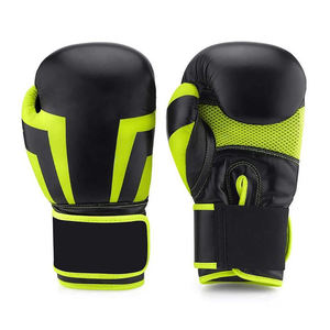 Gants de MMA en gros OEM % Matériel PU+Éponge Doigts complets Logo personnalisé Fermeture à boucle professionnelle Gants d'entraînement de boxe - Product Image 1