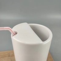 Hoogwaardig Koreaans creatief fruitvormig deksel drinkbeker meisje Instagram schattig drankje groene keramische mok 301-400ml