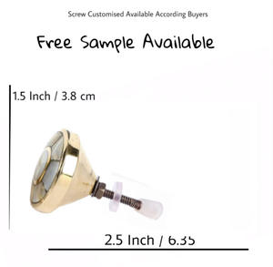 Boutons et poignées d'armoire en laiton en corne d'os en bois de résine nacrée pour armoire tiroir cuisine et chambre à coucher - Product Image 3