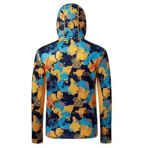 Sudadera con capucha Spf para hombre personalizada con diseño de servicio OEM con máscara Upf 50 + camisas con capucha de pesca de manga larga de camuflaje con diseño personalizado - Product Image 6