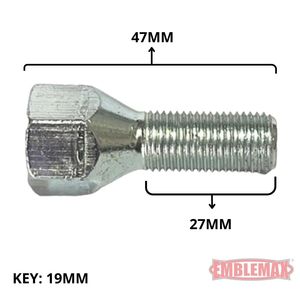 BOULON DE ROUE ZINGUÉ CLÉ FIAT CASTELINHO 19 M12X1.25 (16 PIÈCES) EMBLEMAX - 2504 - Product Image 2
