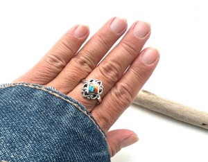 925 Solid Silver Classical <b>Ring</b> Jewelry For Women 925 Sterling Silver <b>Turquoise</b> Gemstone Boho Style Handmade <b>Ring</b> Gift For Mom - Product Image 1