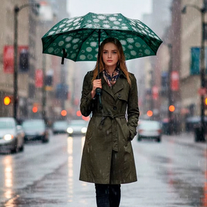 Mini ombrello tascabile semi-automatico con design a tre pieghe che cambia colore alla pioggia, divertente e comodo da usare - Product Image 6