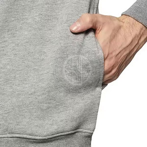 Sweat-shirt pour homme en coton mélangé, col rond et manches longues, idéal pour l'entraînement sportif et les voyages. - Product Image 5