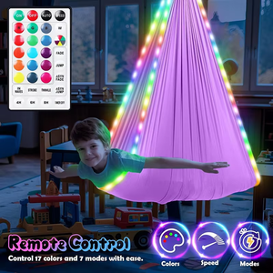 Columpio LED para niños, silla columpio para exteriores, asiento iluminado colorido para patio trasero, fiesta, juguete para regalo, columpio LED impermeable - Product Image 2
