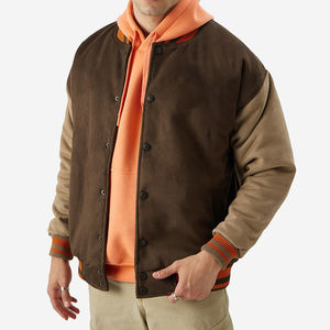 Chaquetas con Bordado Chenille, Estilo Urbano, Estilo Béisbol, con Parches, Nueva Llegada, Chaqueta Universitaria de Lana Personalizada, Mangas de Cuero Vintage - Product Image 1