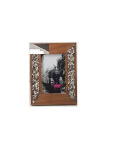 กรอบรูปไม้ทรงสี่เหลี่ยมสีน้ำตาลและสีทอง ประดับด้วยงานฝังกระดูก ราคาไม่แพง เหมาะสำหรับใช้ในบ้าน สำนักงาน หรือเป็นของขวัญในงานปาร์ตี้ - Product Image 4