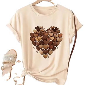 Una camiseta de algodón cómoda para mujer, ideal para estar en casa, perfecta para la productividad en verano. - Product Image 3