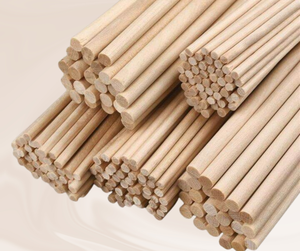 Tiges de goujon en bois rondes à finition directe d'usine-bâtons d'artisanat de pin, chevilles en bois dur de couleur naturelle pour l'artisanat et les projets de bricolage - Product Image 5