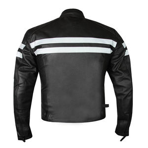 Chaqueta de cuero personalizada de alta calidad 2025 para hombre, chaqueta de cuero con cuello de bombardero para hombre, chaqueta de cuero adecuada para exteriores para hombre - Product Image 2
