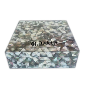 Boîte de rangement incrustée MOP fabriquée à la main pour idées de cadeaux de luxe de Tradebyd - Product Image 1