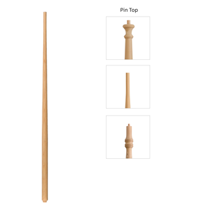 Gỗ lục bình thiết kế cầu thang bộ phận rắn Poplar Trắng primed Pin Top 5080-42 inch thanh lịch có thể điều chỉnh truyền thống dễ dàng - Product Image 3