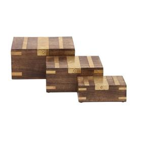 Boîte à bijoux en bois fini naturel, articles ménagers, usage vestimentaire, boîte de rangement en bois artisanale, boîte à bijoux décorative - Product Image 1