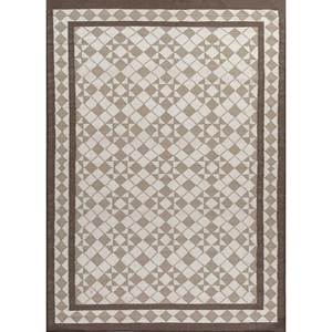 Alhambra Ivory Flat Weave Wool <b>Rugs</b> Geometric Handmade Rectangle <b>Rugs</b> for Home for Living Room Bedroom Hallway-Model ADWL-13164 - Product Image 1