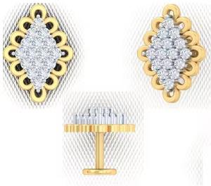 Meilleure qualité 18k or jaune certifié laboratoire cultivé diamant soleil brillant nez broche Fine Piercing bijoux nez goujon pour les mariages - Product Image 4