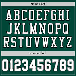 Ropa de fútbol americano personalizada WhiteDark Green Football Jerseys manga corta recién llegados al por mayor uniforme de la mejor calidad para hombre - Product Image 4