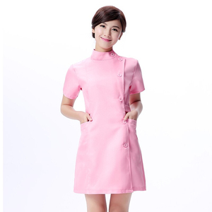 ชุดคลุมสำหรับสปาเสื้อคลุมสีขาวป้องกันรอยยับสำหรับร้านเสริมสวยเสื้อโค้ทพยาบาลมีคุณภาพสำหรับฤดูร้อน - Product Image 2
