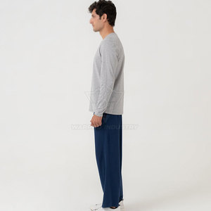 Pantalon décontracté pour homme en mélange de coton, style outdoor, coupe ample, tissu respirant, idéal pour un look décontracté. - Product Image 4