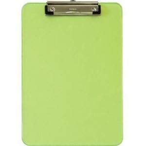 MAUL Neon <b>Clipboards</b> 22.6 X 31.8 cm (W X H) DIN A4 Plastic Green Transparent High Visibility - Product Image 1