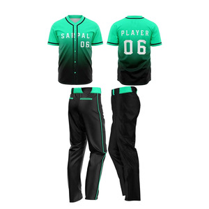 Unisex Softball/Baseball Jersey Uniform Nice Quality Custom Sublimated Youth Button <b>down</b> Sportswear Set Plus Size Included - Product Image 5