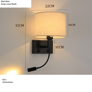 Metallo dimmerabile LED lampada da parete interna luce da parete W porta porta USB per casa Hotel ristorante soggiorno corridoio negozio Bar caffè - Product Image 4