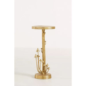 Mesa de Centro para Sala de Estar, Fabricada con Madera de Forma Irregular y Metal Plateado de Primera Calidad, para Hogar u Hotel - Product Image 2