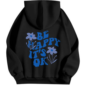 Sudadera con Capucha Estampada Diseño Puff, 500 Gsm, Corta, Lavada, Vintage, Elástica, Moda, Fabricantes de Ropa para Mujer - Product Image 3