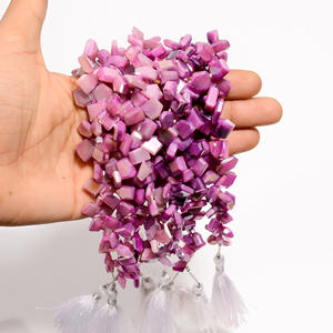 Cuentas de piedra lunar, cuentas de piedras preciosas de piedra lunar Rosa recubiertas, cuentas de piedra lunar Rosa facetadas para la fabricación de joyas, - Product Image 5